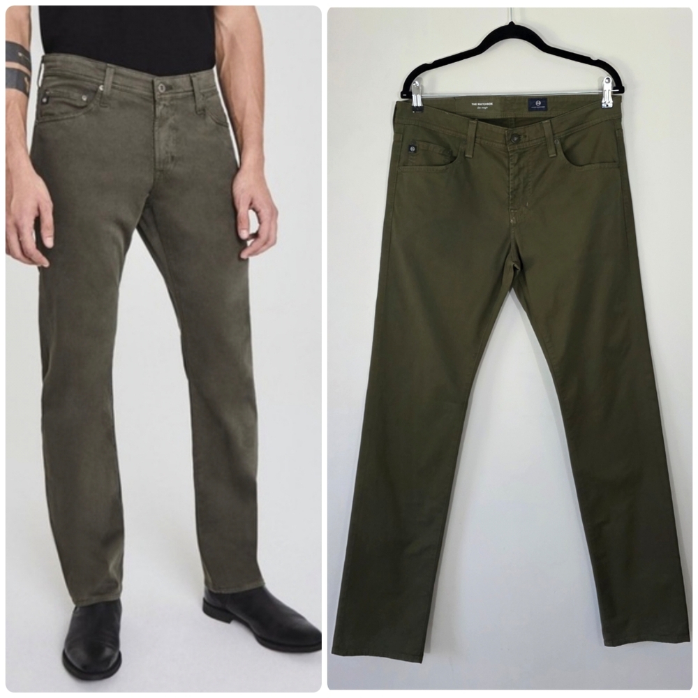 AG Adriano Goldschmied The Matchbox Slim Straight Pants Size 32 NEW